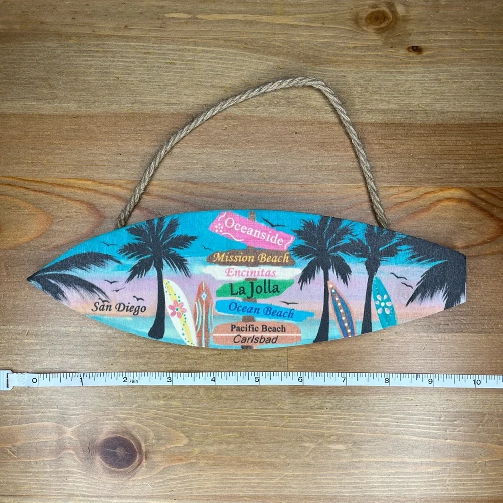 Colorful Surfboard Wall Decor Set of 2 - Picture 3 of 7